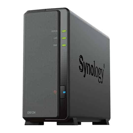 Synology DiskStation DS124 1 Bay Desktop NAS Enclosure with 1x 4TB Synology HAT3310 HDD